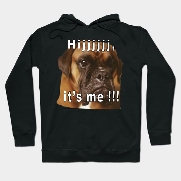 Boxer Quino, Hijjj it's me Hoodie by robelf